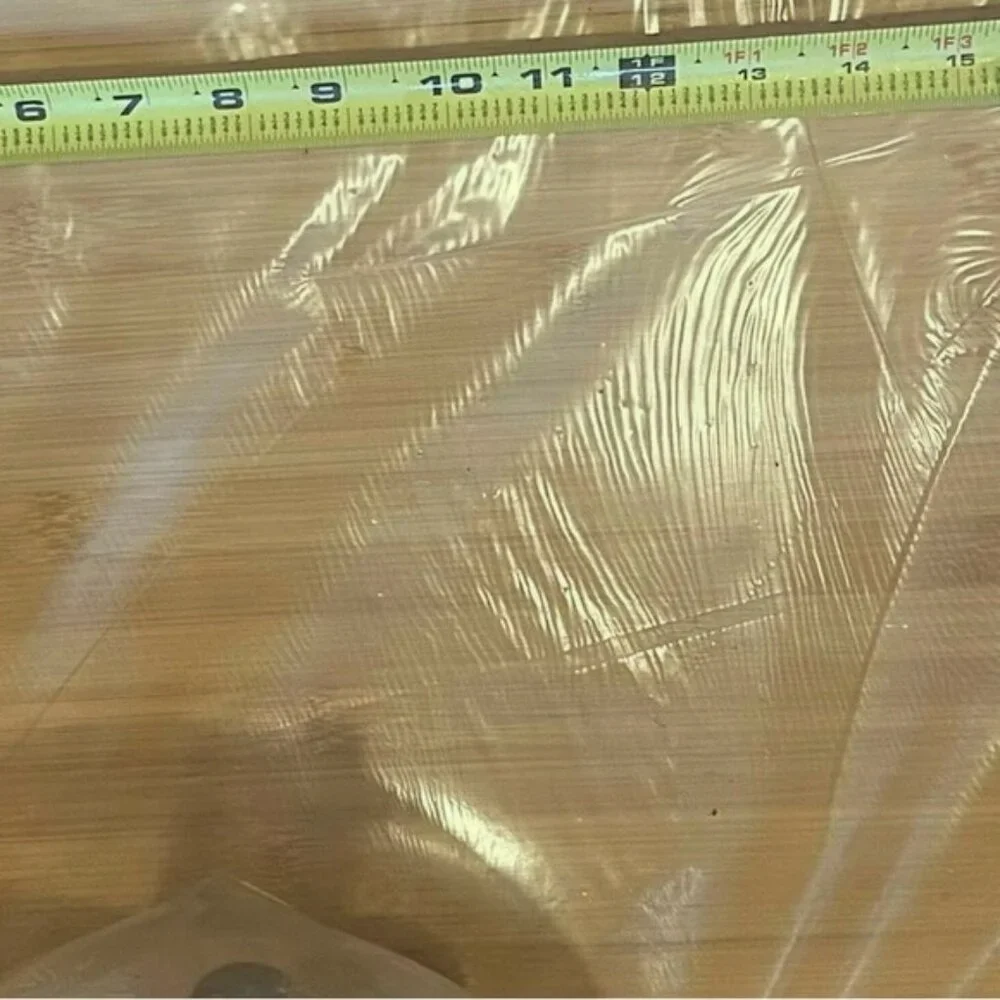 Large Lip Ditch Kitchen Food Cutting Board Tan Bamboo 21 x 18 - Picture 4 of 5